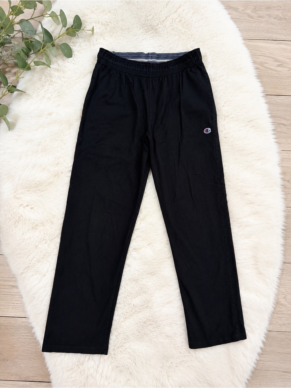VTG Y2K Champion Black Lightweight Sweatpants Joggers Drawstring Womens Medium